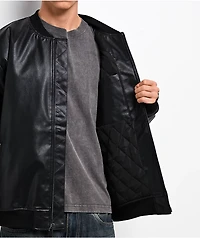 Primitive Borough Black Faux-Leather Jacket