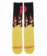Primitive Burnout Black Crew Socks