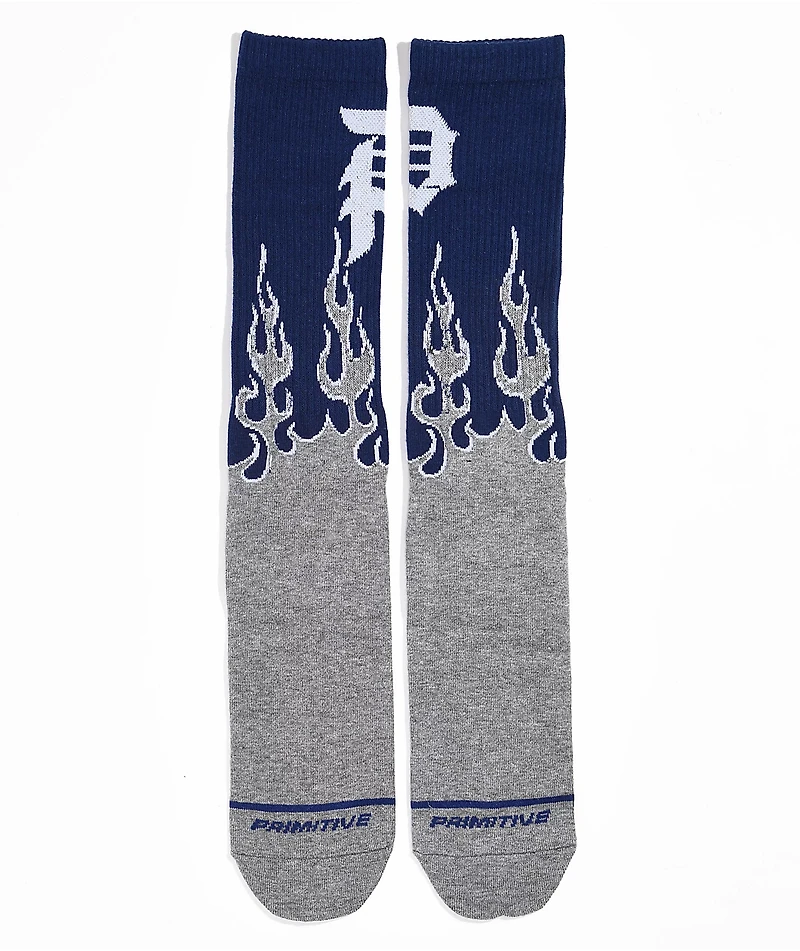 Primitive Burnout Navy Crew Socks