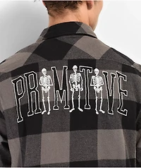 Primitive Bygone Grey Long Sleeve Flannel Shirt
