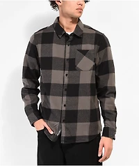Primitive Bygone Grey Long Sleeve Flannel Shirt