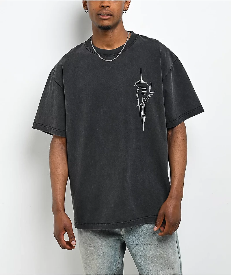 Primitive Cage Dirty P Black Wash T-Shirt