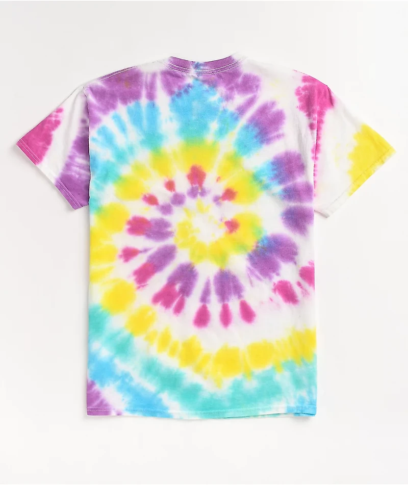 Primitive Ceremony Blue, Purple & Yellow Tie Dye T-Shirt