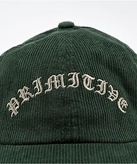 Primitive Collector Green Corduroy Strapback Hat