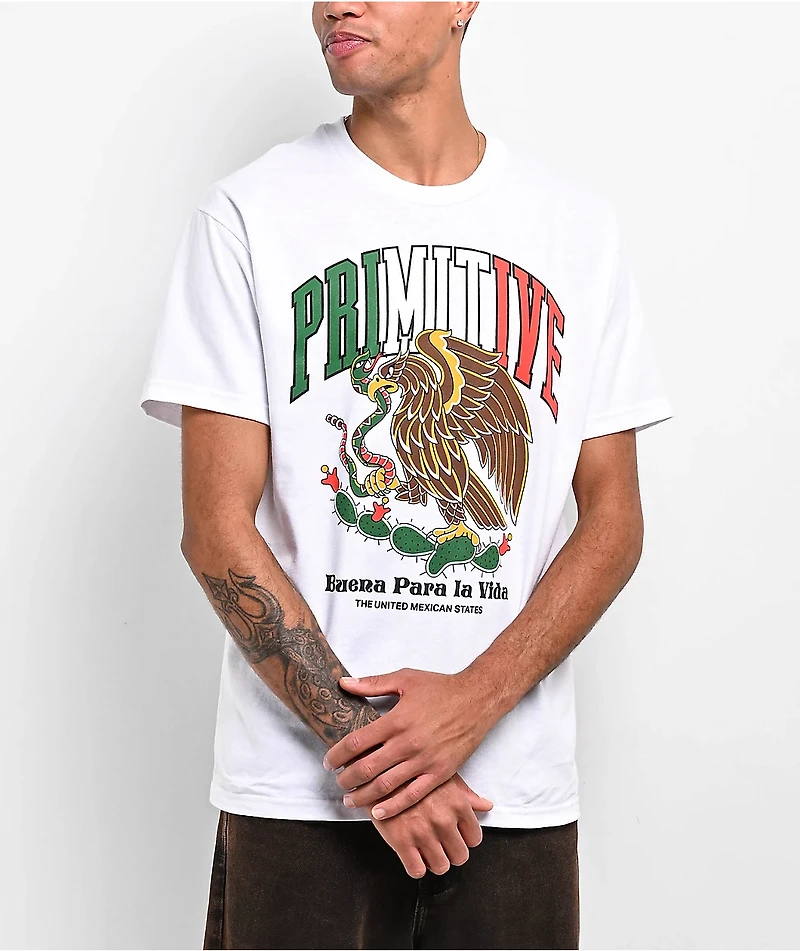 Primitive Collegiate Mexico White T-Shirt