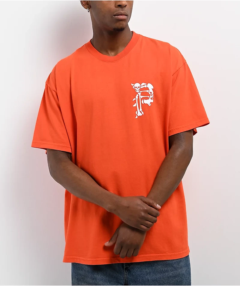 Primitive Dirty Bones Orange T-Shirt