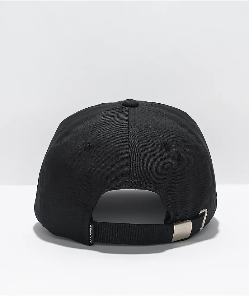 Primitive Dirty P Hibiscus Blossom Black Strapback Hat