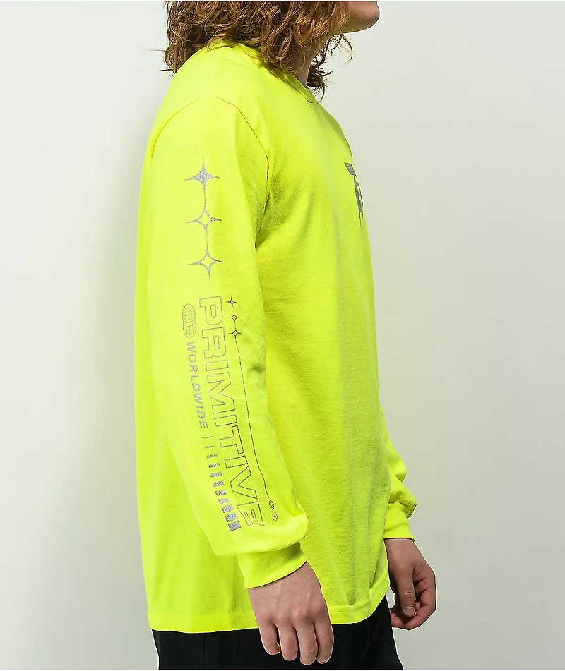Primitive Dirty P High Visibility Neon Yellow Long Sleeve T-Shirt