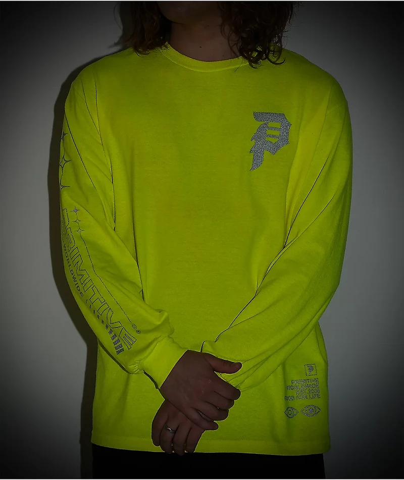 Primitive Dirty P High Visibility Neon Yellow Long Sleeve T-Shirt