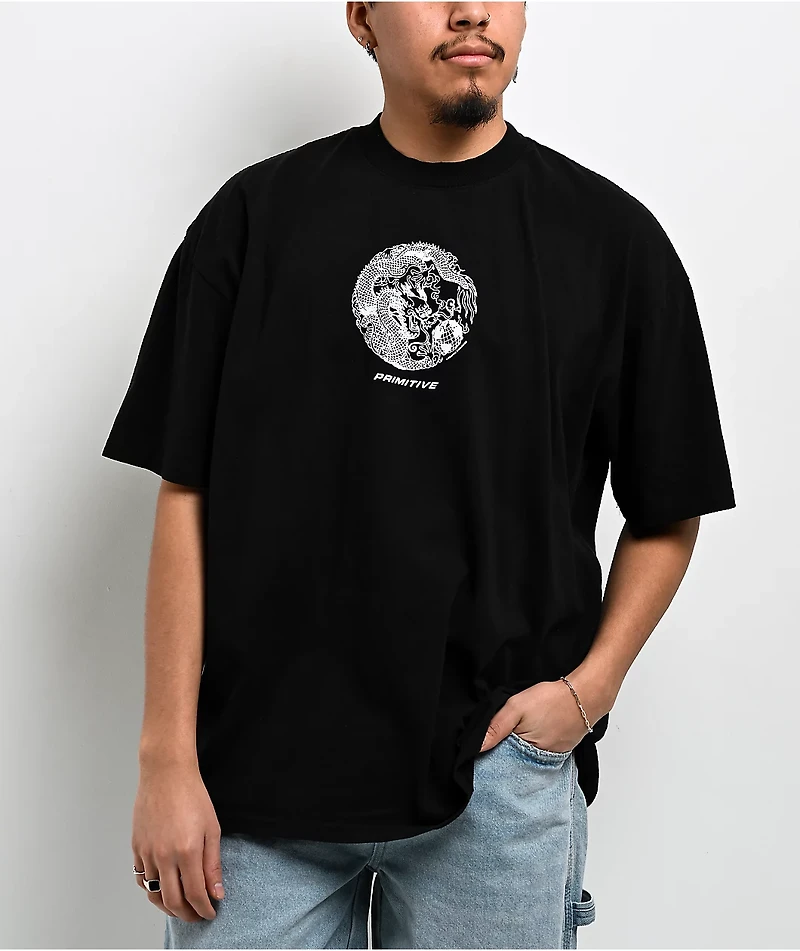 Primitive Drago Black Heavyweight Boxy T-Shirt