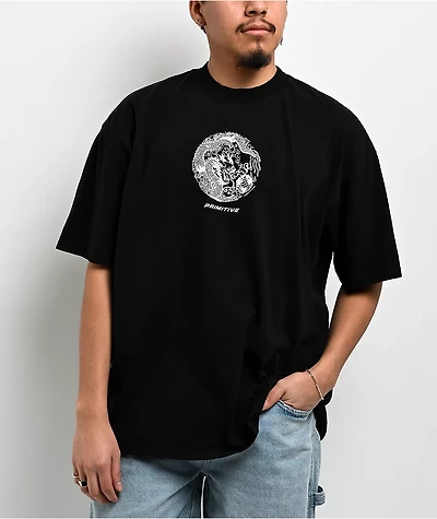 Primitive Drago Black Heavyweight Boxy T-Shirt