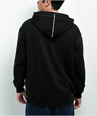 Primitive Dune II Black & White Contrast Stitch Zip Hoodie