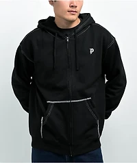 Primitive Dune II Black & White Contrast Stitch Zip Hoodie