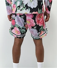 Primitive Eden Black & Floral Mesh Shorts