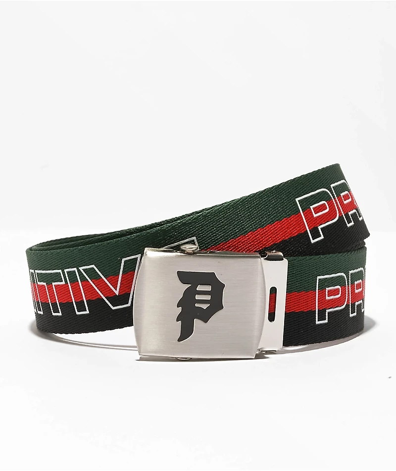 Primitive Euro Green Web Belt