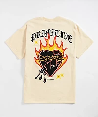 Primitive Flames Cream T-Shirt