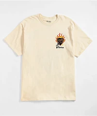 Primitive Flames Cream T-Shirt