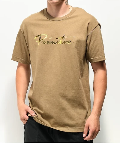 Primitive Gold Pack Nuevo Foil Brown T-Shirt