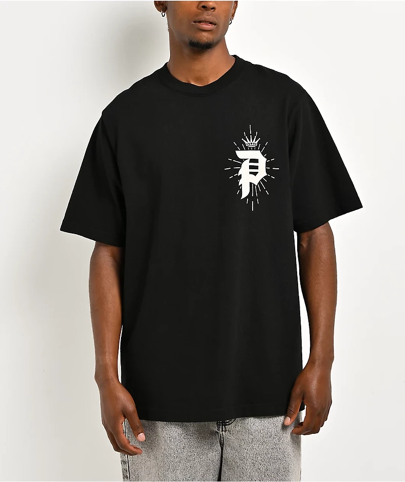 Primitive Grace Rhinestone Black T-Shirt