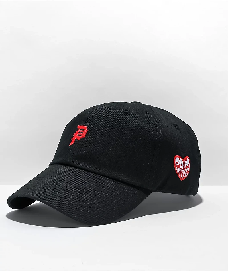 Primitive Heartbreakers Black Strapback Hat
