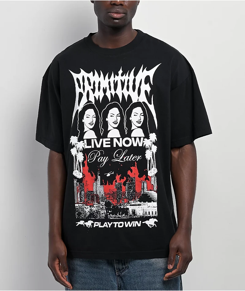 Primitive High Risk Black Heavyweight T-Shirt