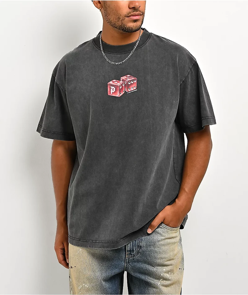 Primitive Hot Streak Grey Wash Heavyweight T-Shirt