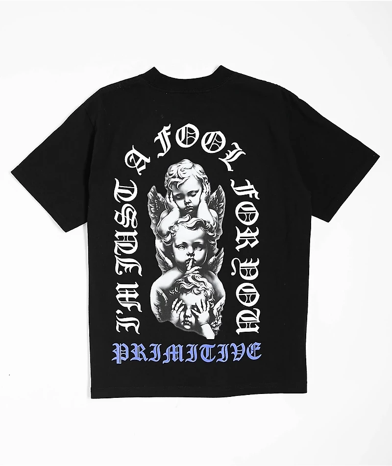 Primitive Kids Dedication Black Heavyweight T-Shirt