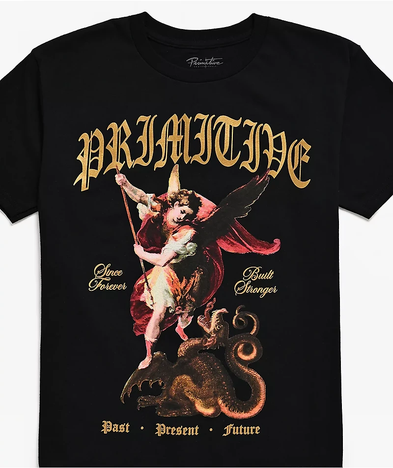 Primitive Kids Defend Black T-Shirt