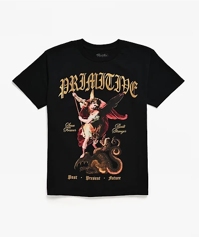 Primitive Kids Defend Black T-Shirt