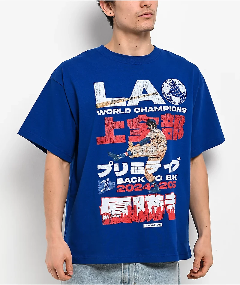 Primitive Last Pitch Blue Heavyweight T-Shirt