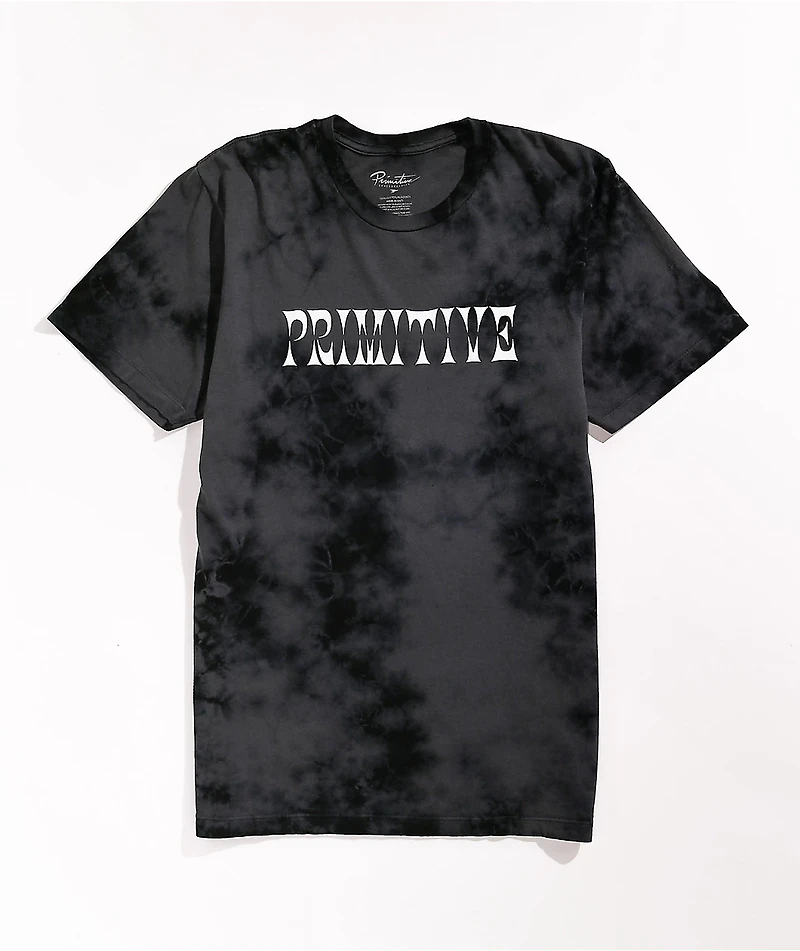 Primitive Lifer Black & Grey Tie Dye T-Shirt