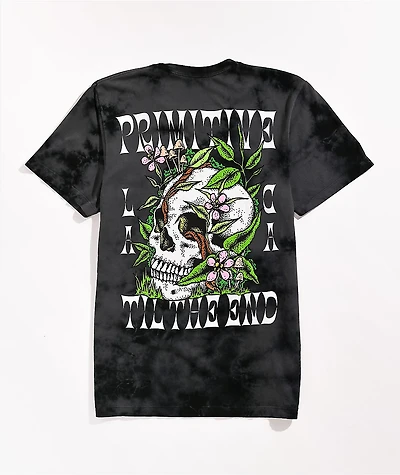 Primitive Lifer Black & Grey Tie Dye T-Shirt