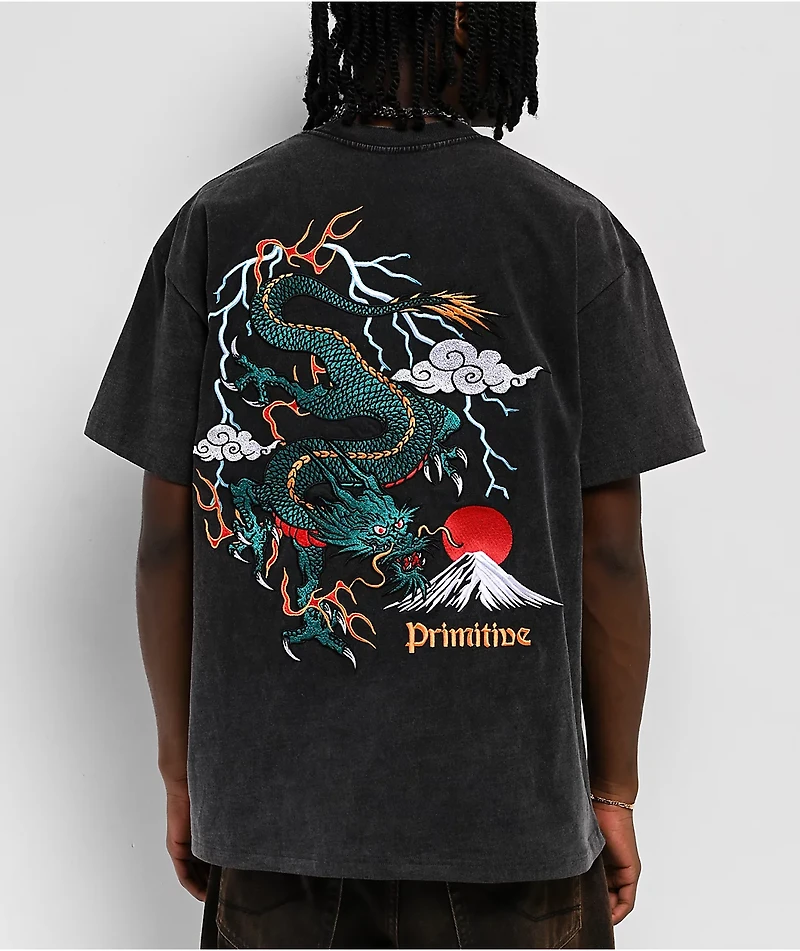 Primitive Meltdown Black Heavyweight T-Shirt