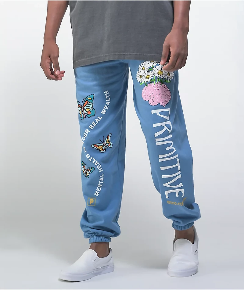 Primitive Mental Wealth Blue Sweatpants
