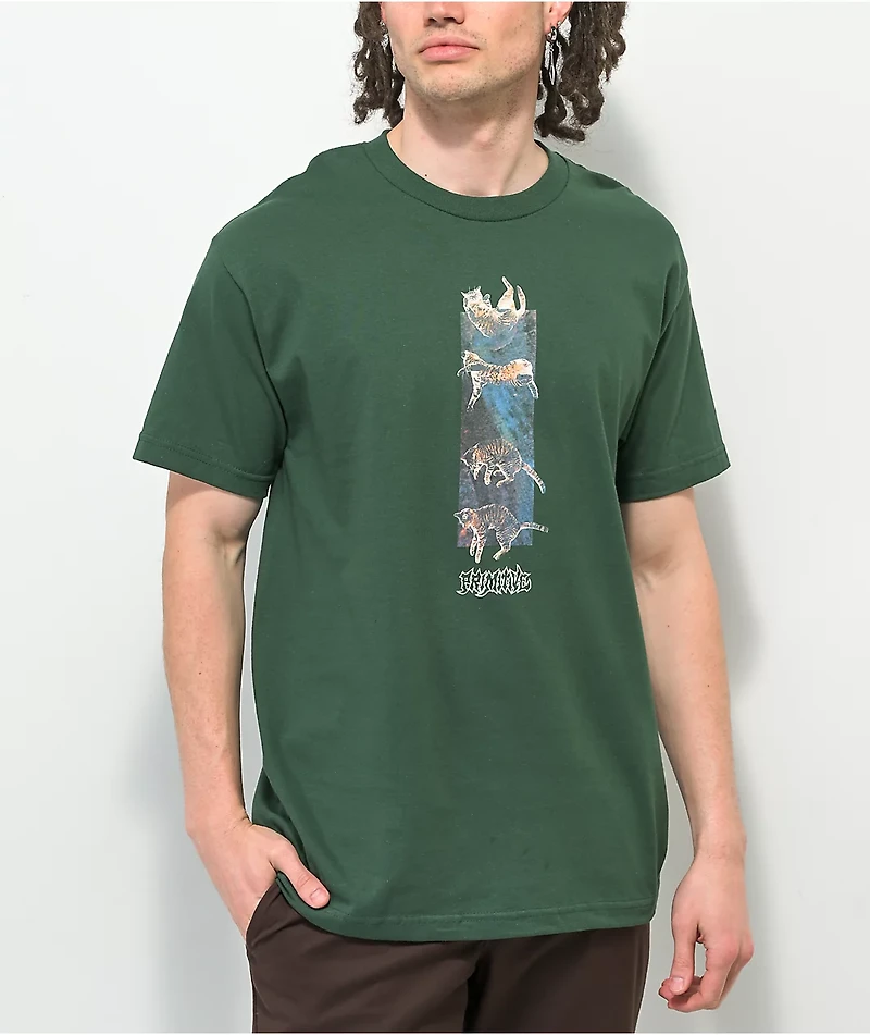Primitive Nine Lives Forest Green T-Shirt