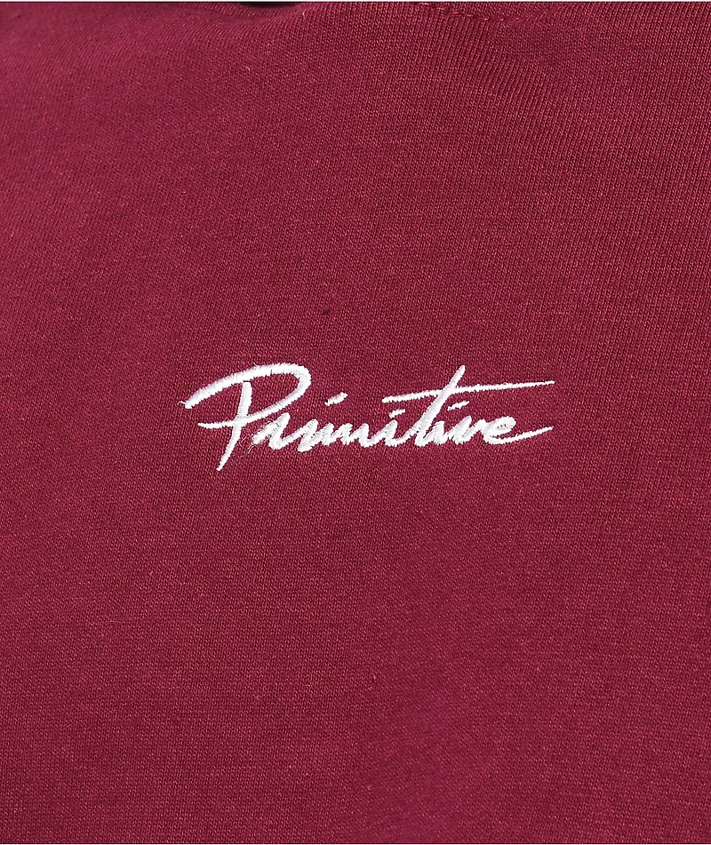 Primitive Nuevo Core Premium Burgundy Hoodie