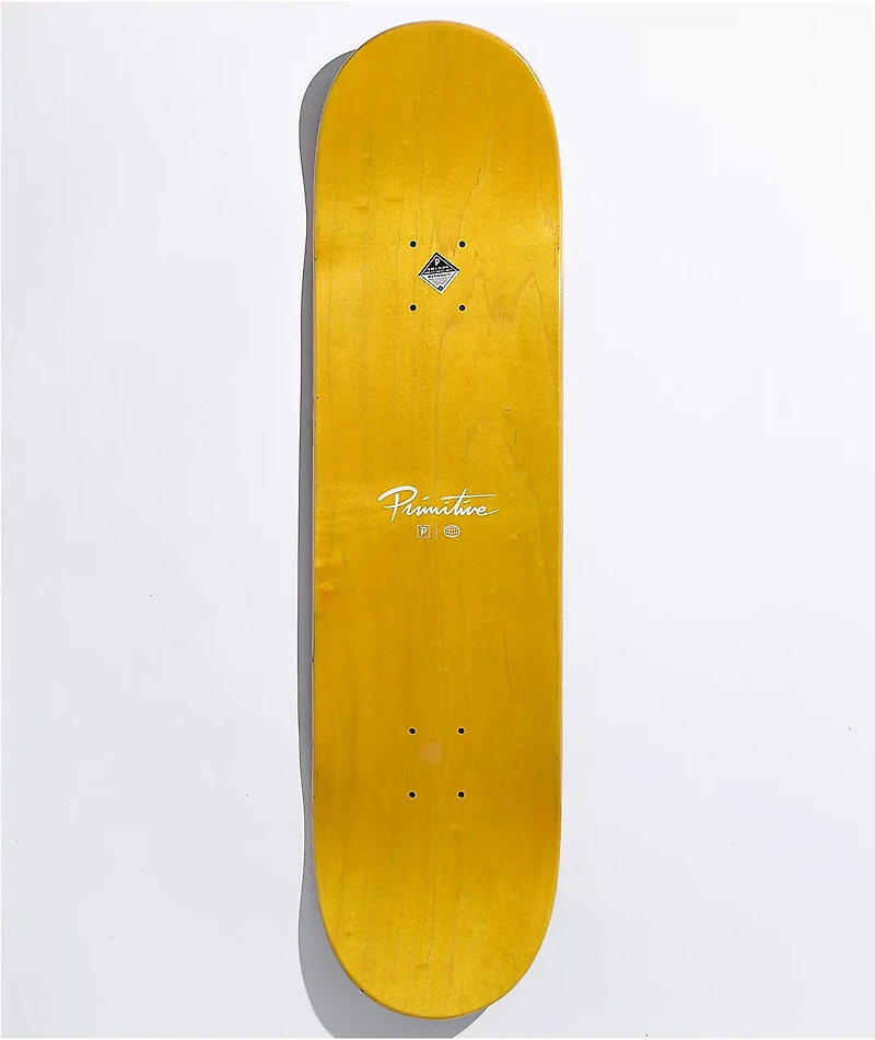 Primitive Nuevo Script Teal 8.25" Skateboard Deck