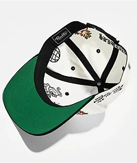 Primitive Outsider White & Black Snapback Hat