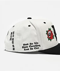 Primitive Outsider White & Black Snapback Hat
