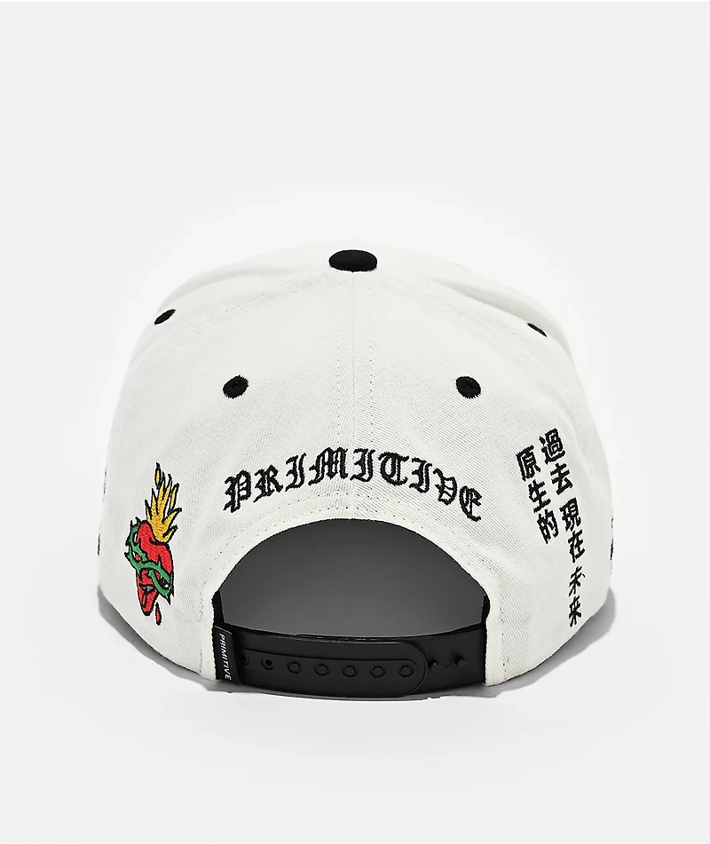 Primitive Outsider White & Black Snapback Hat