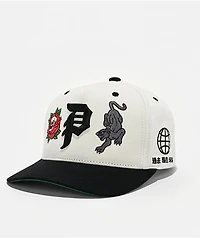 Primitive Outsider White & Black Snapback Hat