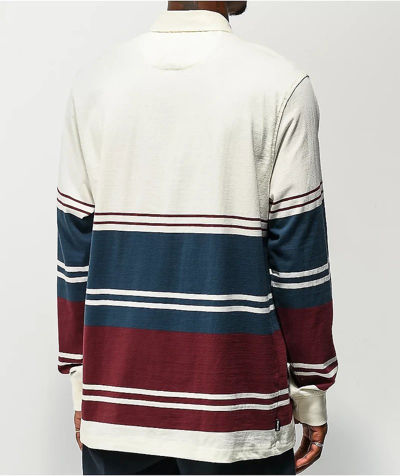 Primitive Paxton White Long Sleeve Polo Shirt