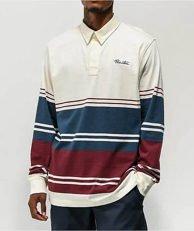 Primitive Paxton White Long Sleeve Polo Shirt