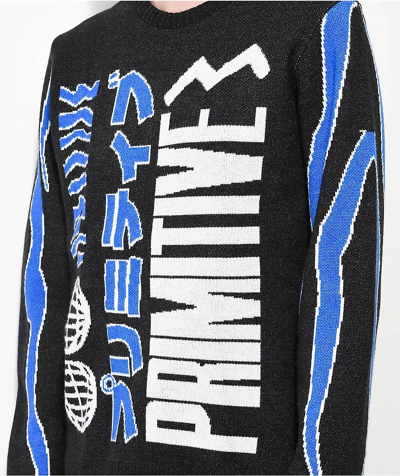 Primitive Peak Black & Blue Knit Sweater