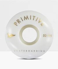 Primitive Pennant Arch 52mm 101a White & Gold Skateboard Wheels