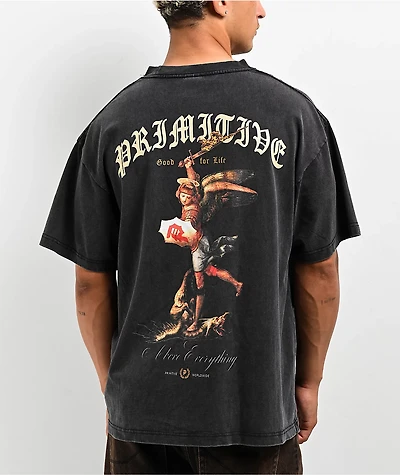 Primitive Protector Black Wash Heavyweight T-Shirt