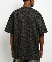 Primitive Quest Nuevo Grey Leopard Print Heavyweight T-Shirt