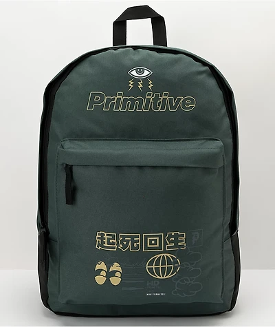 Primitive Reboot Green & Black Backpack