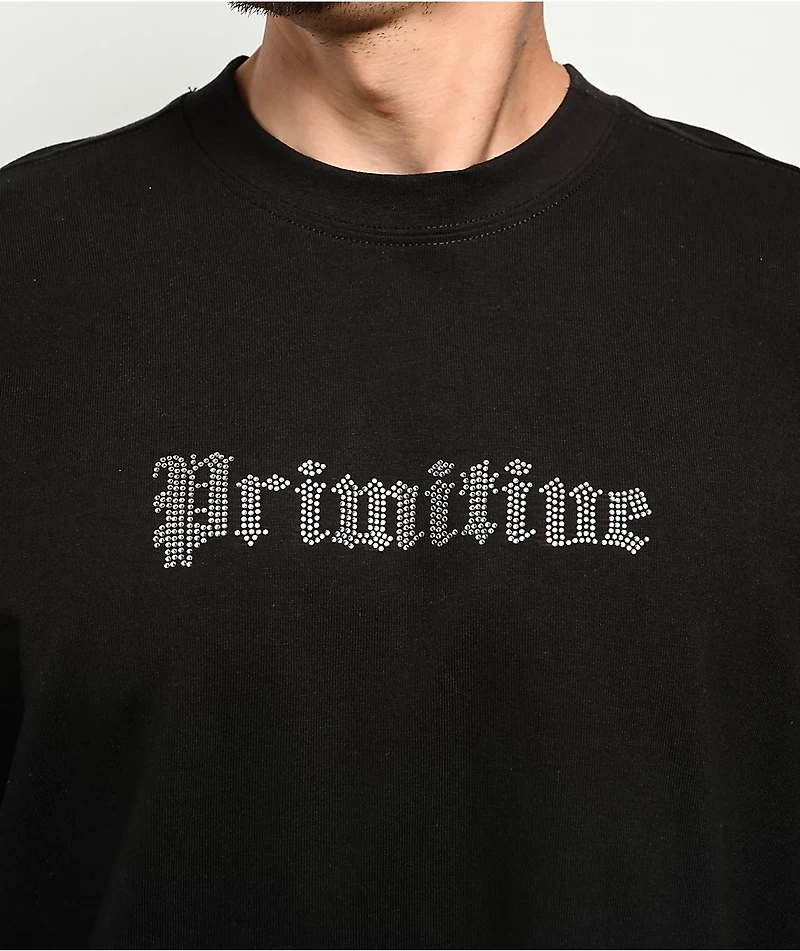 Primitive Reflect Rhinestone Black Heavyweight T-Shirt