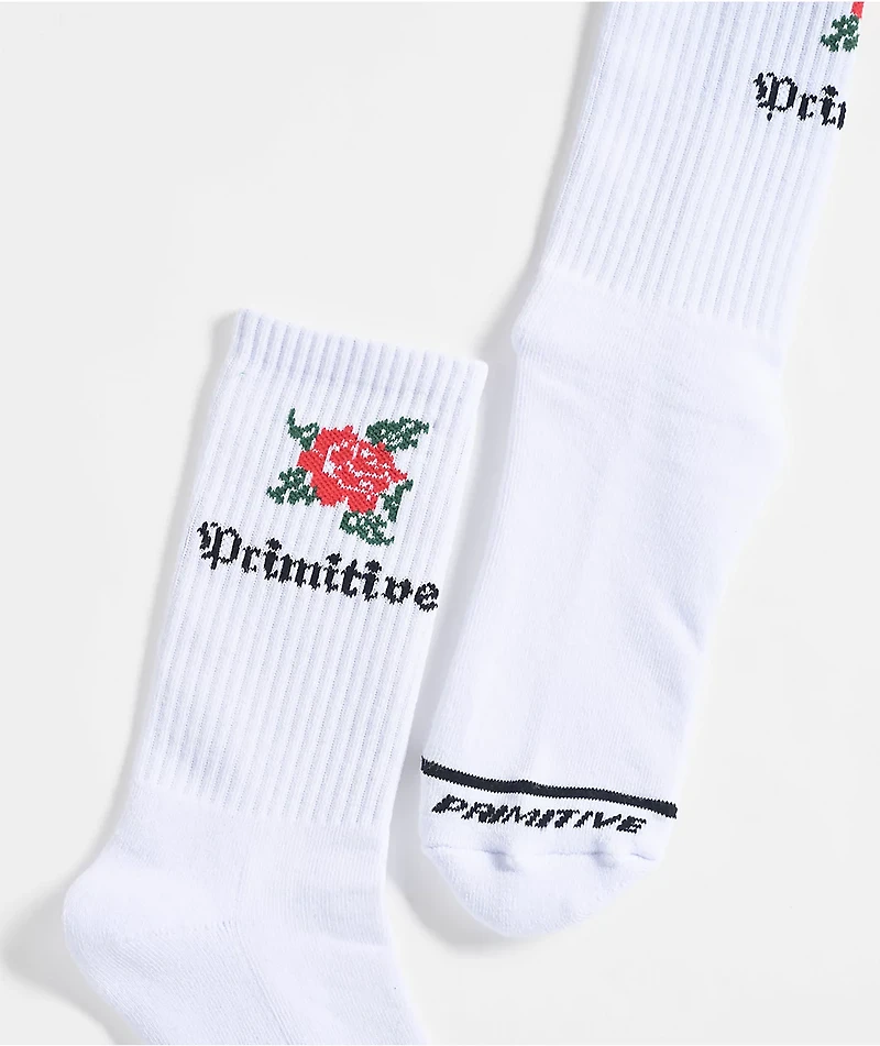 Primitive Riviera White Crew Socks